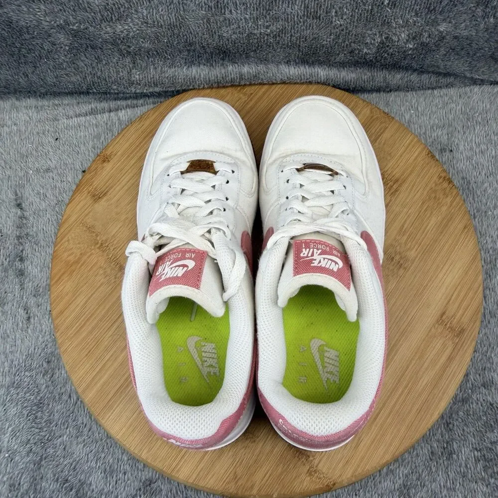 Nike Air Force 1 SE Catechu Shoes Womens Size 7.5 White Pink Sneakers CZ0269-101